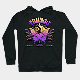 TRANCE  - Butterfly Moon Stars (gold/purple) Hoodie